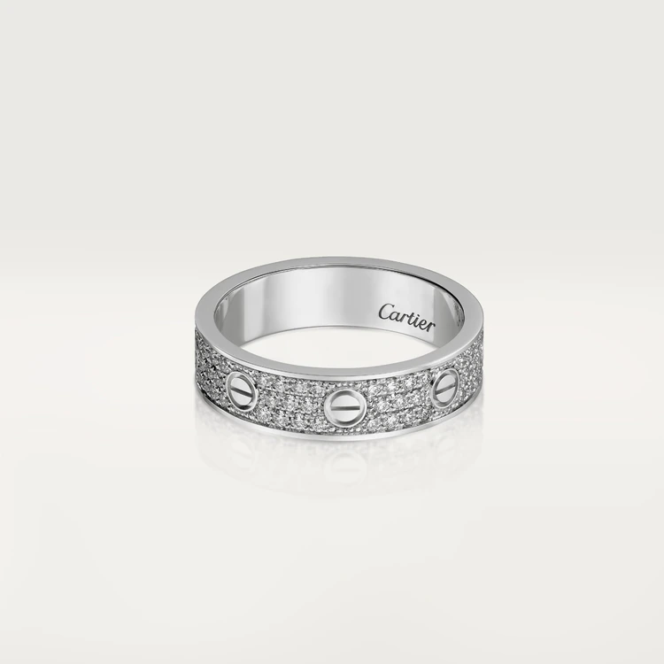 Cartier B4083400 Love Wedding Band Diamond paved White Gold 1