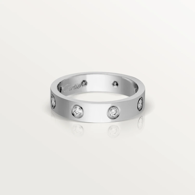 Cartier Love Wedding Band B4050600 8 Diamonds White Gold