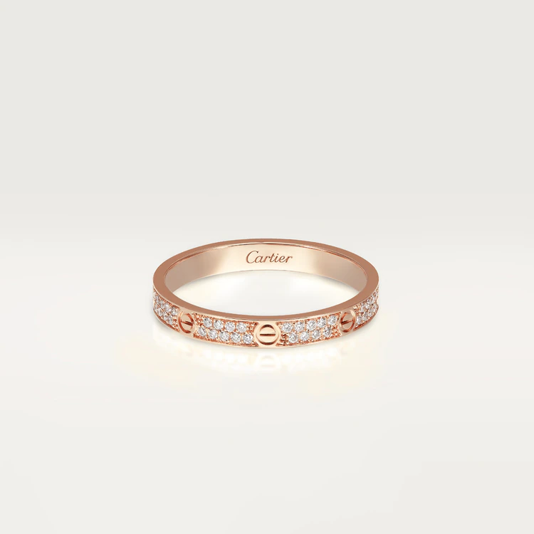 Cartier Love Ring B4218100 Small Model Rose Gold Diamonds 2
