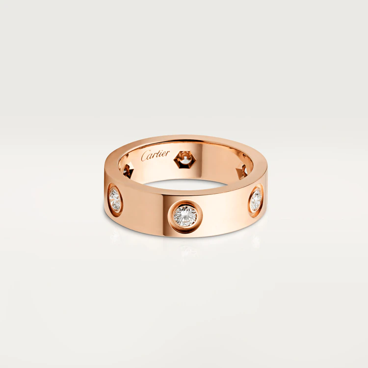 Cartier Love Ring B4097500 Rose Gold 6 Diamonds 1