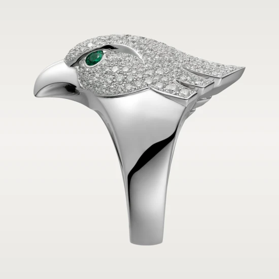 Cartier Les Oiseaux Libérés H4317000 Ring White Gold Emeralds diamonds 3