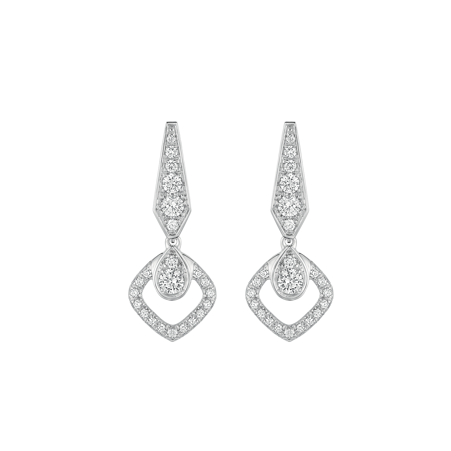 Chaumet Joséphine Eclat Floral 082674 Earrings White Gold Diamonds 1