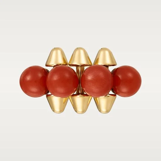 Cartier Clash De Cartier Ring N4765300 XL Model 18k Yellow Gold Coral 2