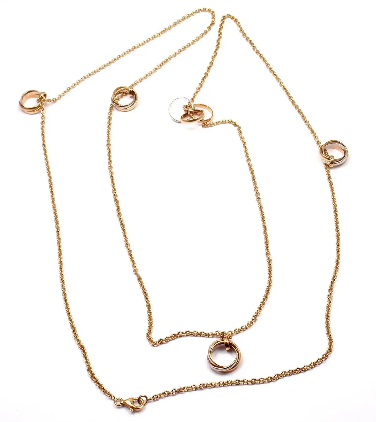 Cartier Trinity Link Multi-color Gold Necklace 6