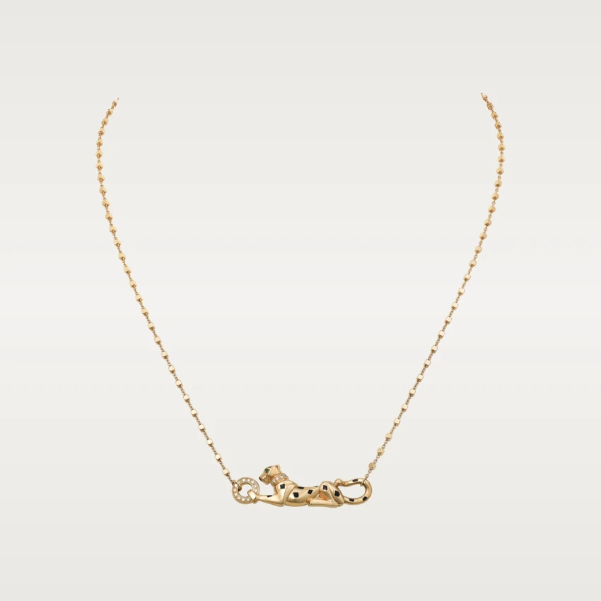 Cartier Panthère de B7224738 Cartier Necklace Yellow Gold Diamonds Tsavorite Onyx 1