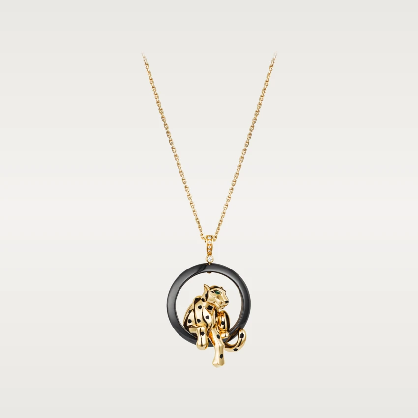 Cartier Panthère de Cartier N7412900 Necklace Yellow Gold Tsavorite Onyx 1