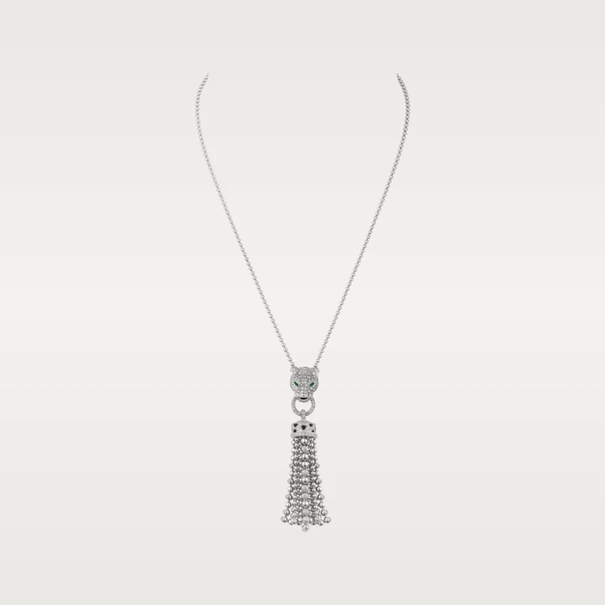 Cartier Panthère de N7424212 Cartier Necklace White Gold Emeralds Onyx 1