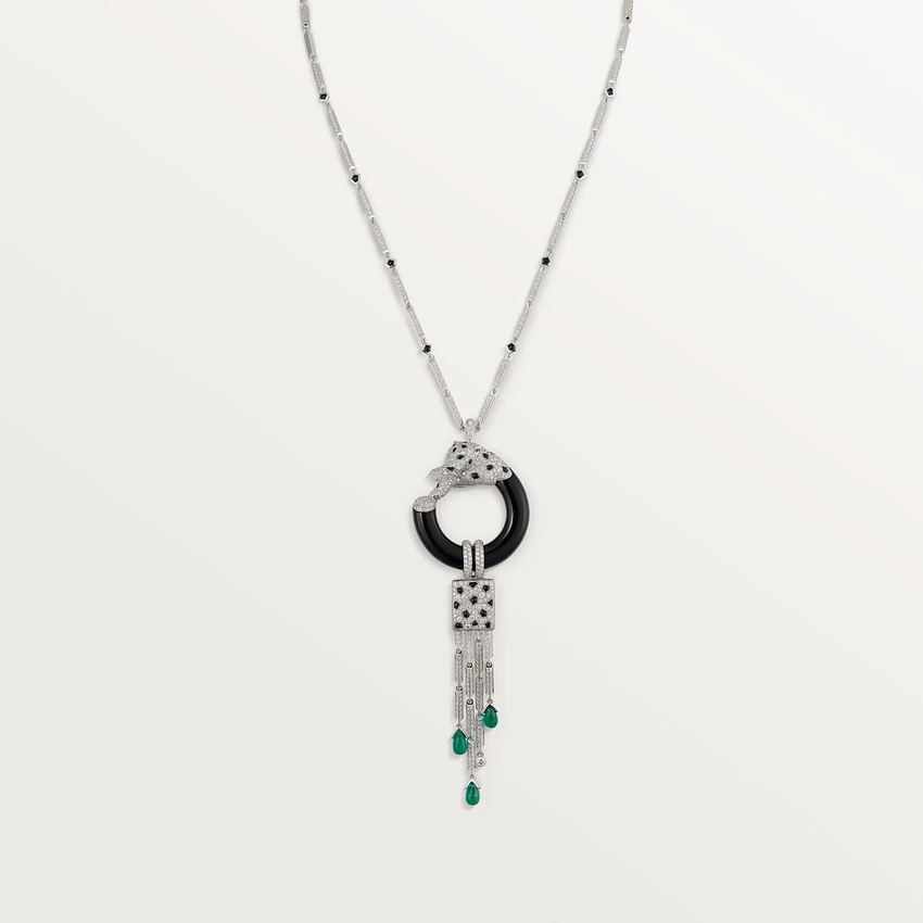 Cartier Panthère de H7000030 Cartier Necklace White Gold With Emeralds Onyx and Diamonds 1