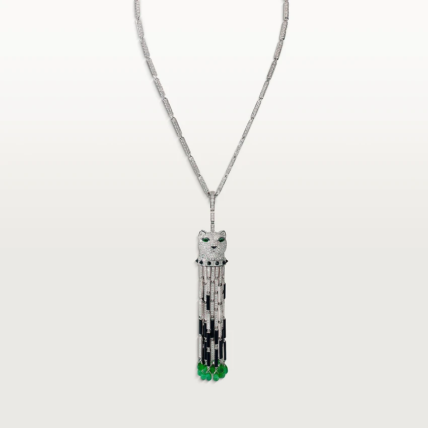 Cartier Panthère de HP700480 Cartier Necklace White Gold Set with Emeralds Onyx and Diamonds 1