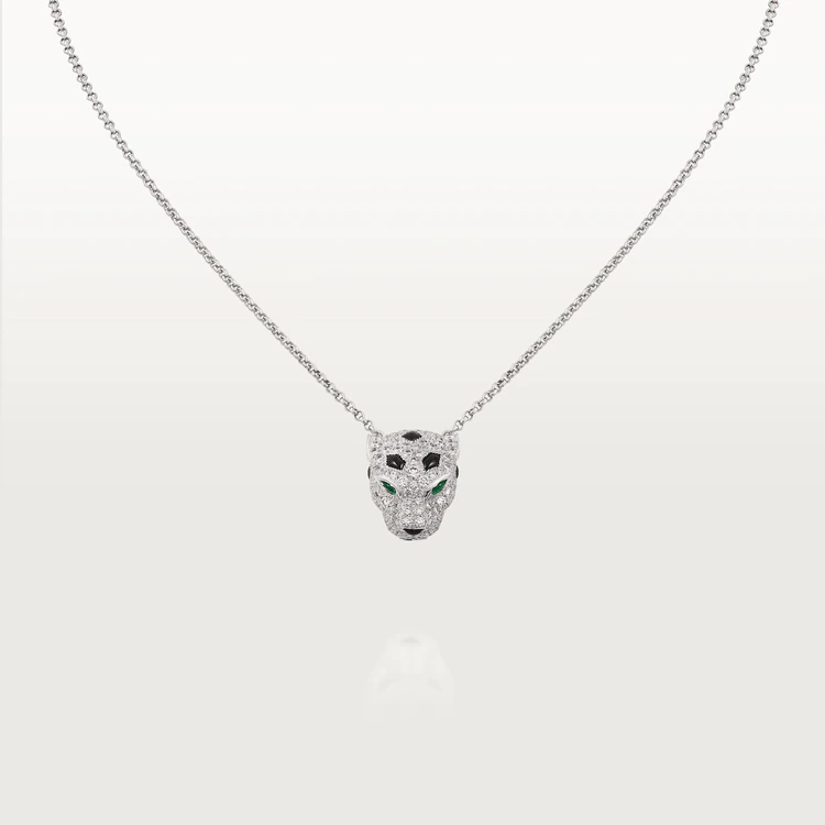 Cartier Panthère de N7424342 Cartier Necklace White Gold Onyx Emeralds Diamonds 1