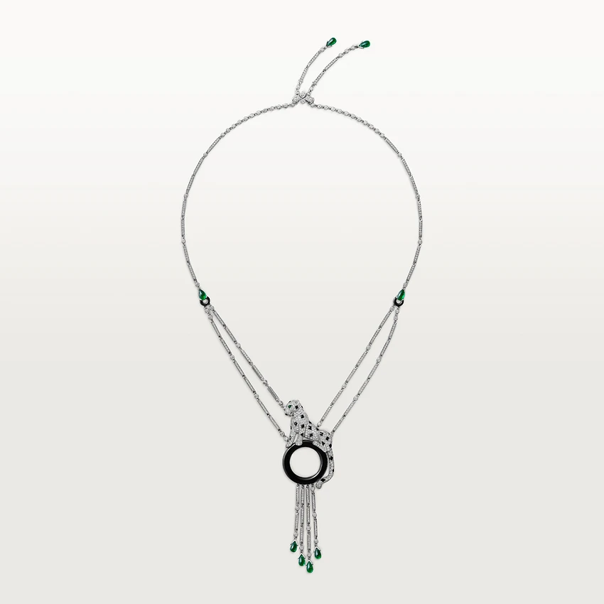 Cartier Panthère de H7000743 Cartier Necklace White Gold Onyx Emeralds Diamonds 1