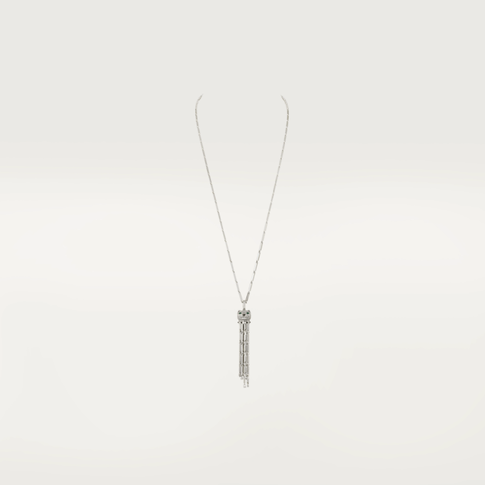 Cartier Panthère de Cartier Necklace White Gold Diamond Panthere Tassel Pendant Necklace HP700899 1