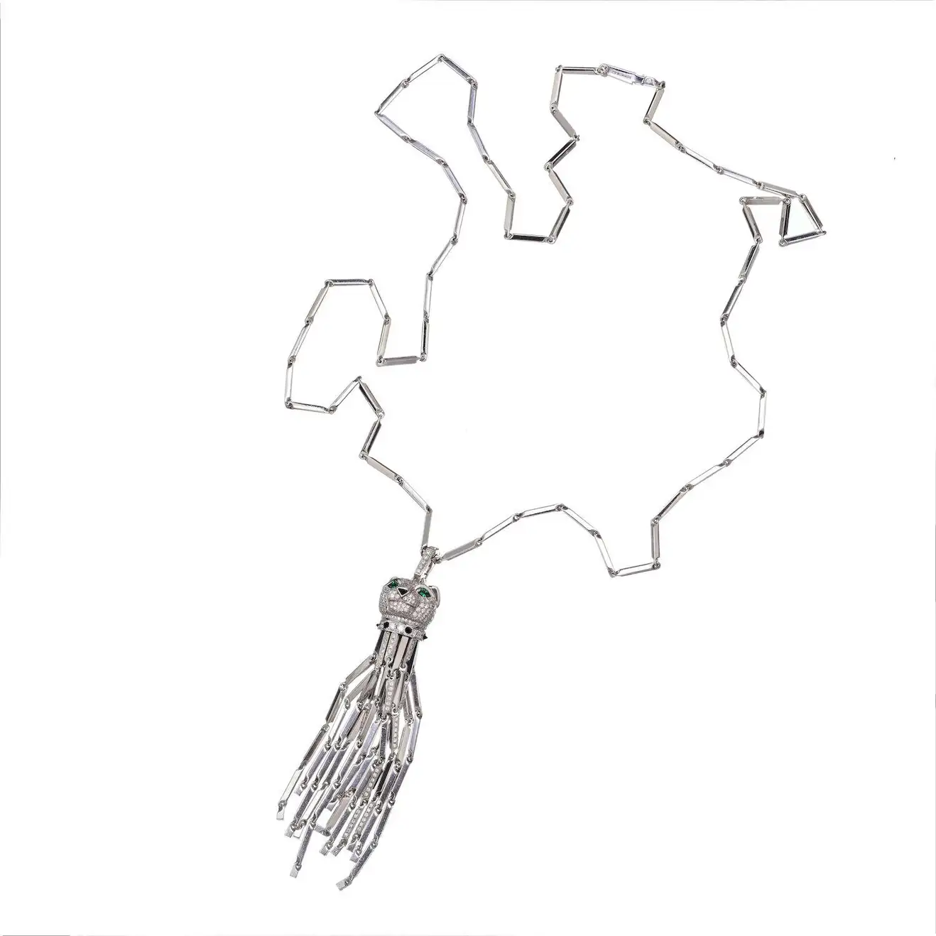 Cartier Panthère de Cartier Necklace White Gold Diamond Panthere Tassel Pendant Necklace HP700899 9