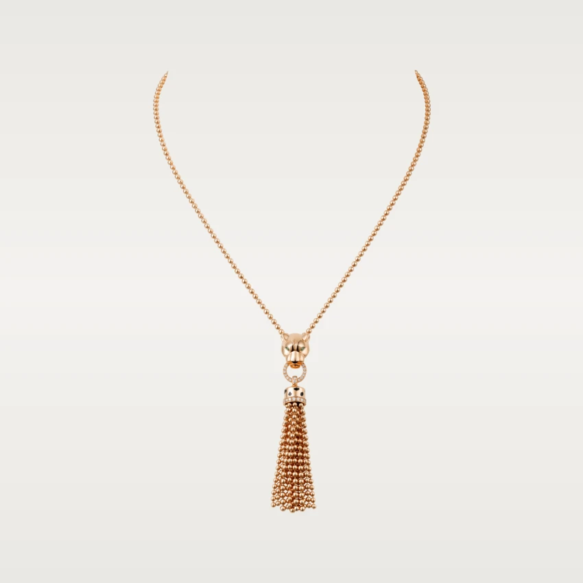 Cartier N7424239 Panthère de Cartier Necklace Rose Gold Tsavorite Onyx and Diamonds 1