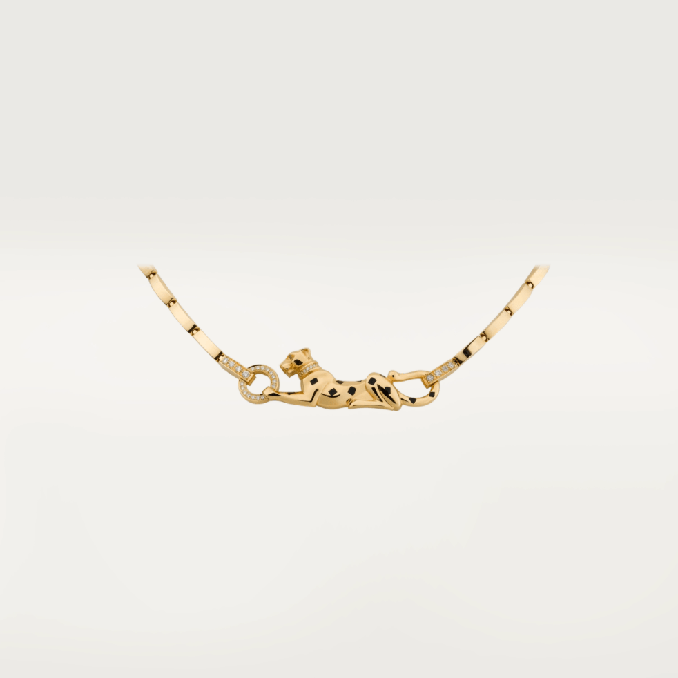 Cartier Panthère de N7059200 Cartier Diamond and Tsavorite Garnet Necklace in Yellow Gold 1