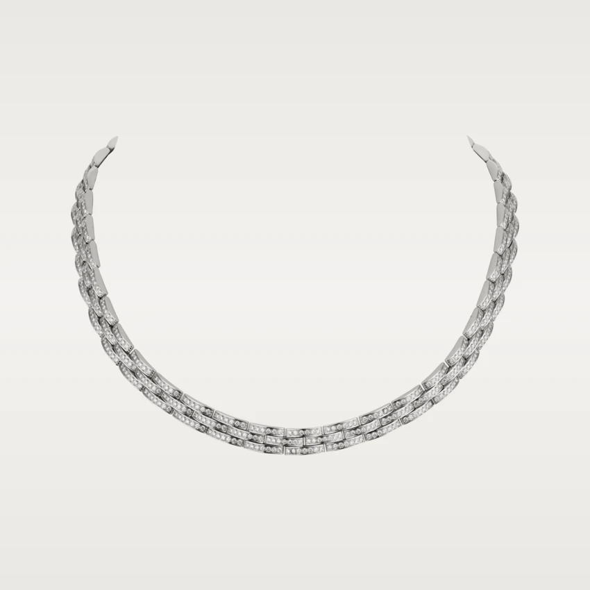 Cartier Maillon Panthère Fine N7408300 Necklace 3 Diamond-paved Rows 1