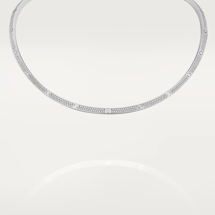 Cartier Love Necklace N7424352 White Gold Diamond Collar 1