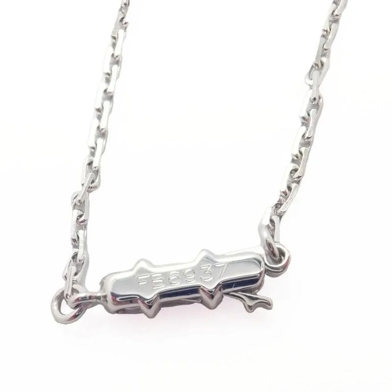 Cartier Love Necklace Screws Station Long 18 Karat White Gold Chain 3