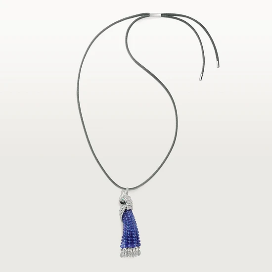 Cartier Les Oiseaux Libérés H3000004 Necklace White Gold Sapphire Diamond Parrot 10