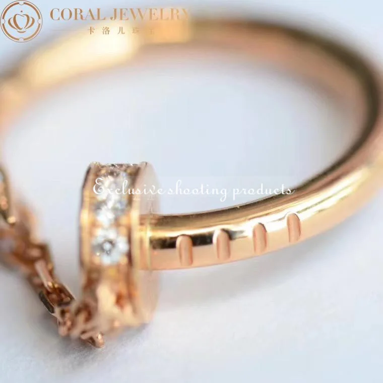 Cartier B7224513 Juste un Clou Necklace Rose Gold Diamonds 6