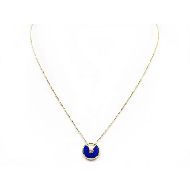 Cartier Amulette De Cartier B3153108 Necklace XS Rose Gold Lapis Lazuli Diamond 1