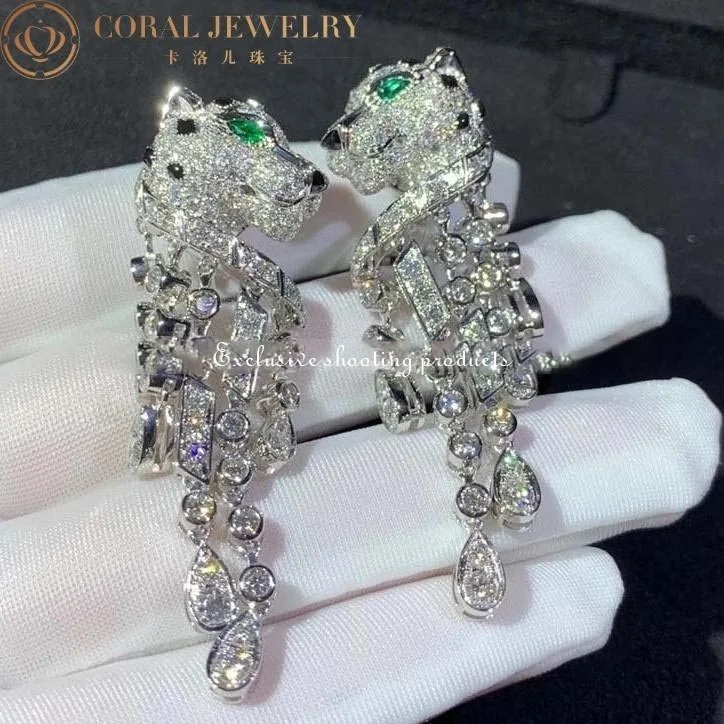 Cartier Panthère de H8000656 Cartier Earrings White Gold Diamonds 8