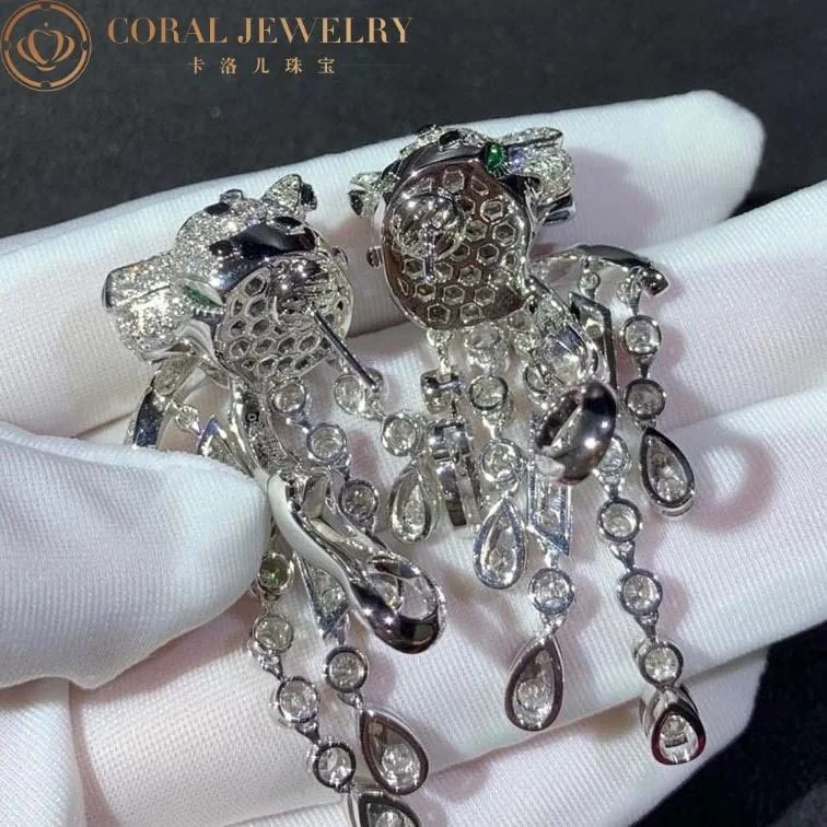 Cartier Panthère de H8000656 Cartier Earrings White Gold Diamonds 7