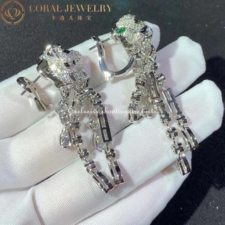 Cartier Panthère de H8000656 Cartier Earrings White Gold Diamonds 6