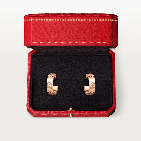 Cartier Love Earrings B8301218 2 Diamonds Rose Gold 6