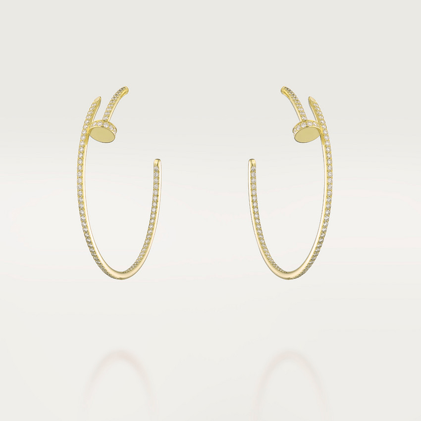 Cartier Juste un Clou Earrings N8515009-YG Yellow Gold Diamonds 1