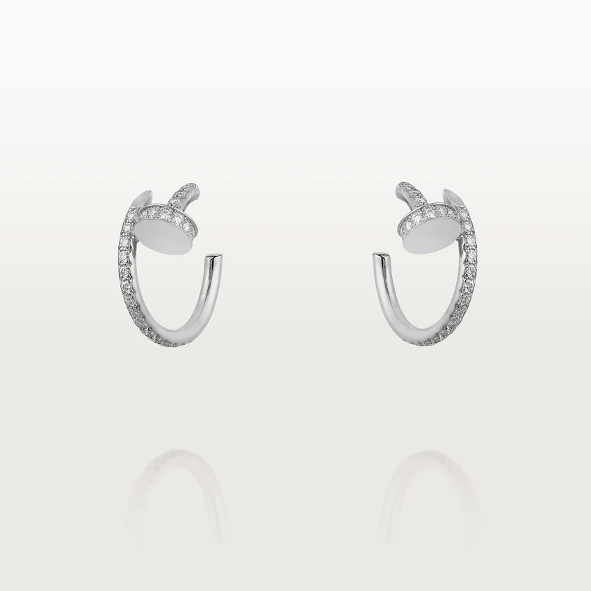 Cartier Juste un Clou B8301431 Earrings White Gold Diamonds 1