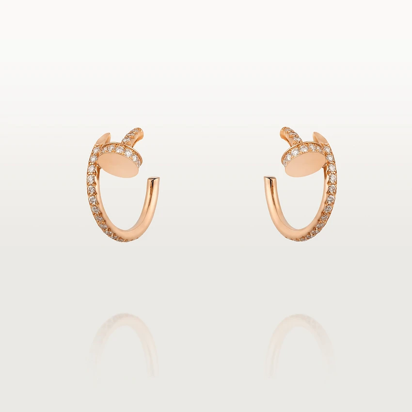 Cartier Juste un Clou B8301429 Earrings Rose Gold Diamonds 1