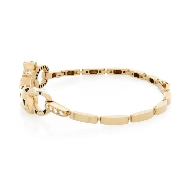 Cartier Panthère De N6036700 Cartier Bracelet Yellow Gold Lacquer Diamond Tsavorite Garnet Onyx 12