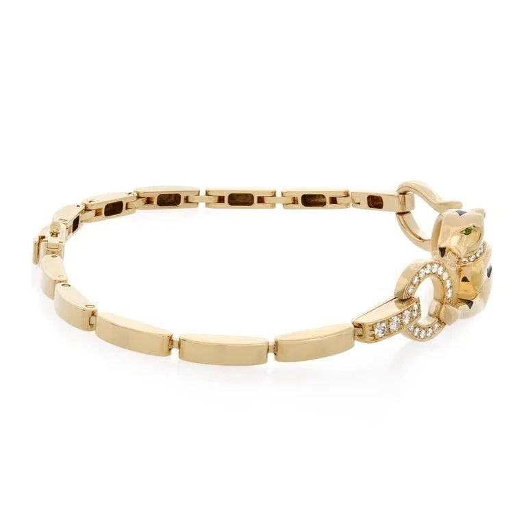 Cartier Panthère De N6036700 Cartier Bracelet Yellow Gold Lacquer Diamond Tsavorite Garnet Onyx 10