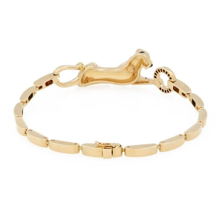 Cartier Panthère De N6036700 Cartier Bracelet Yellow Gold Lacquer Diamond Tsavorite Garnet Onyx 9