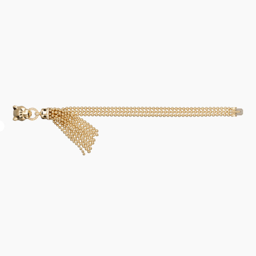 Cartier Panthère De N6709917 Cartier Bracelet Yellow Gold Black Lacquer Onyx Tsavorite Garnets Diamonds 2