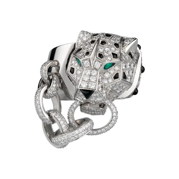 Cartier Panthère De HP600519 Cartier Bracelet White Gold Diamond Onyx and Enamel 5
