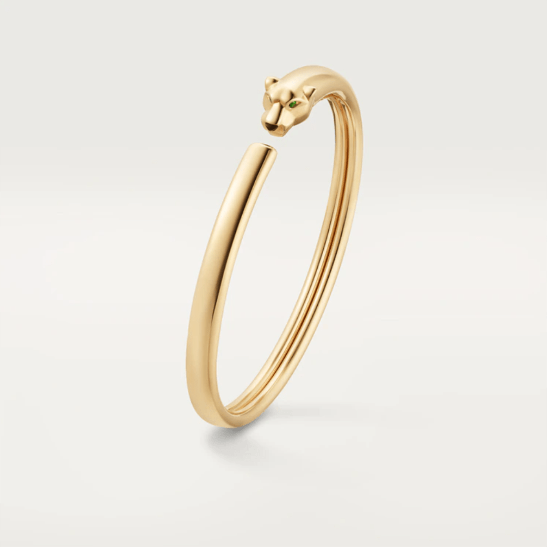 Cartier Panthère De B6067217 Cartier Bracelet Yellow Gold Onyx Tsavorite Garnets 1