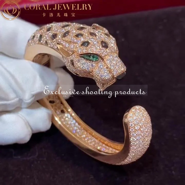 Cartier Panthère De H6013017 Cartier Bracelet 18K Gold Diamond Onyx Emerald 4