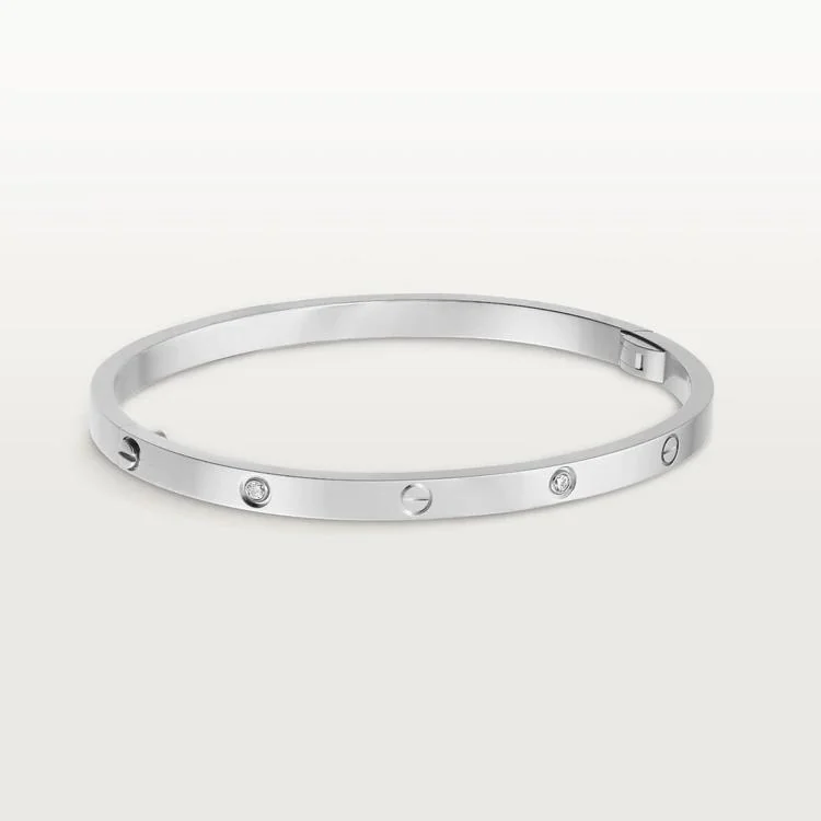 Cartier Love Bracelet B6047717 Small Model 6 Diamonds White Gold 1