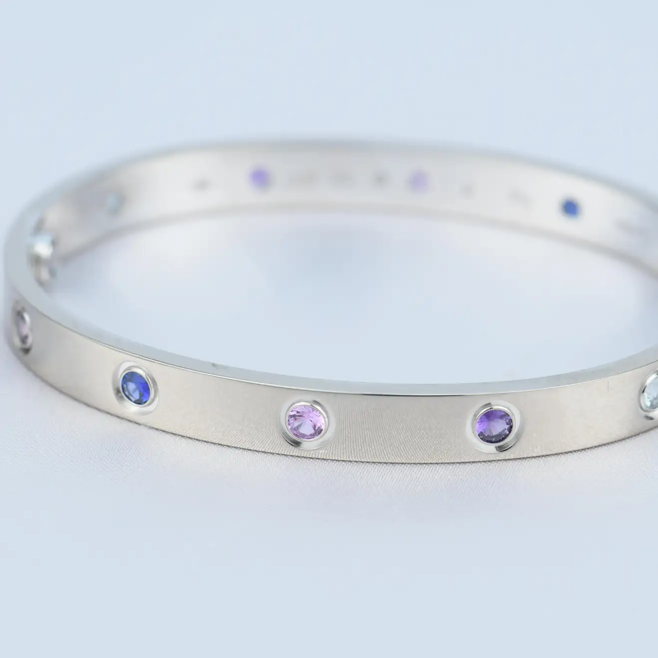 Cartier Love Bracelet B6036317 Multi Gem White Gold 11