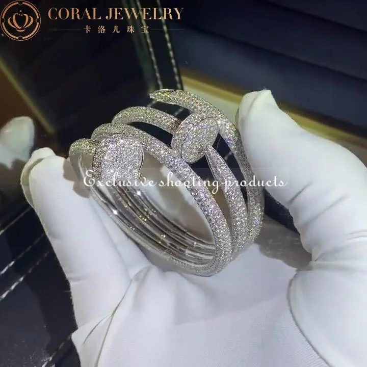 Cartier Juste Un Clou Cuff H6004717 Bracelet White Gold Diamonds 9
