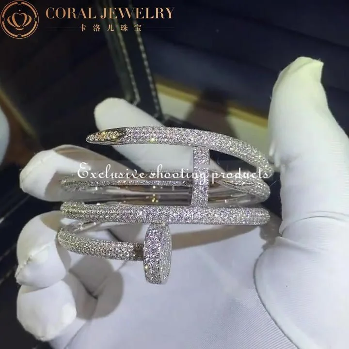 Cartier Juste Un Clou Cuff H6004717 Bracelet White Gold Diamonds 6