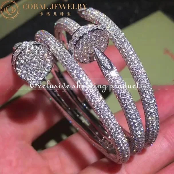 Cartier Juste Un Clou Cuff H6004717 Bracelet White Gold Diamonds 5