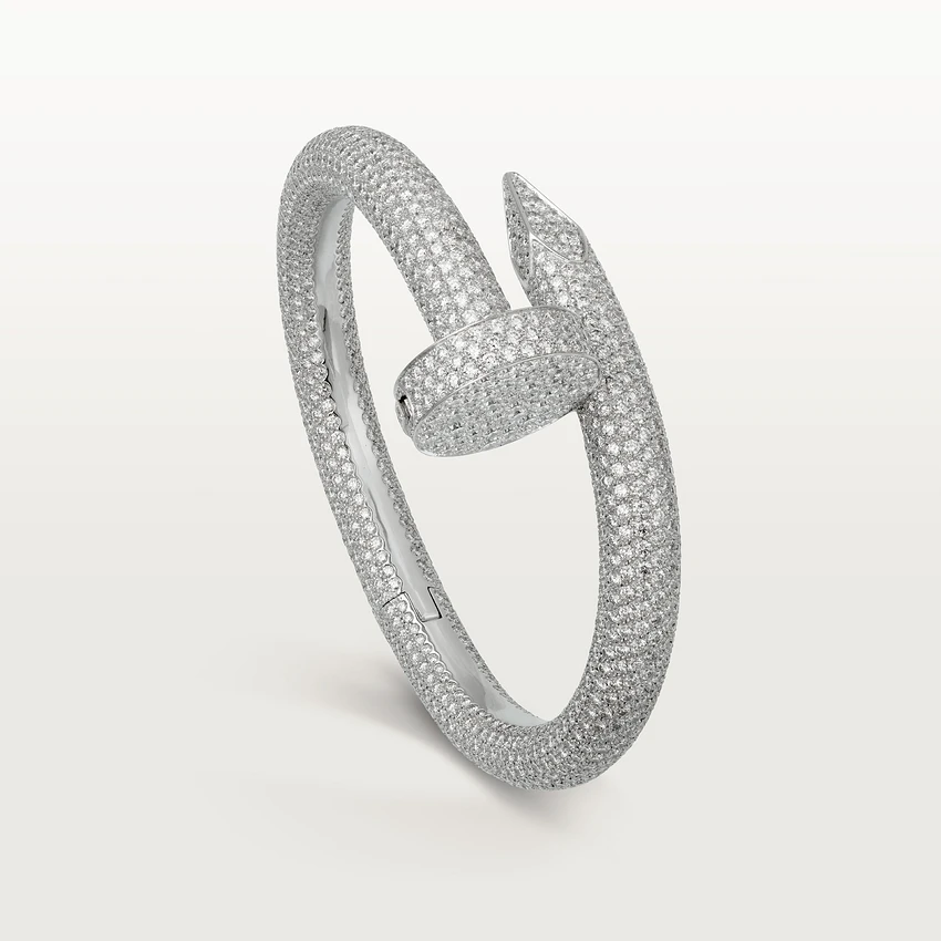Cartier HP601192 Juste Un Clou Bracelet Large Model White Gold Diamonds Bracelet 1