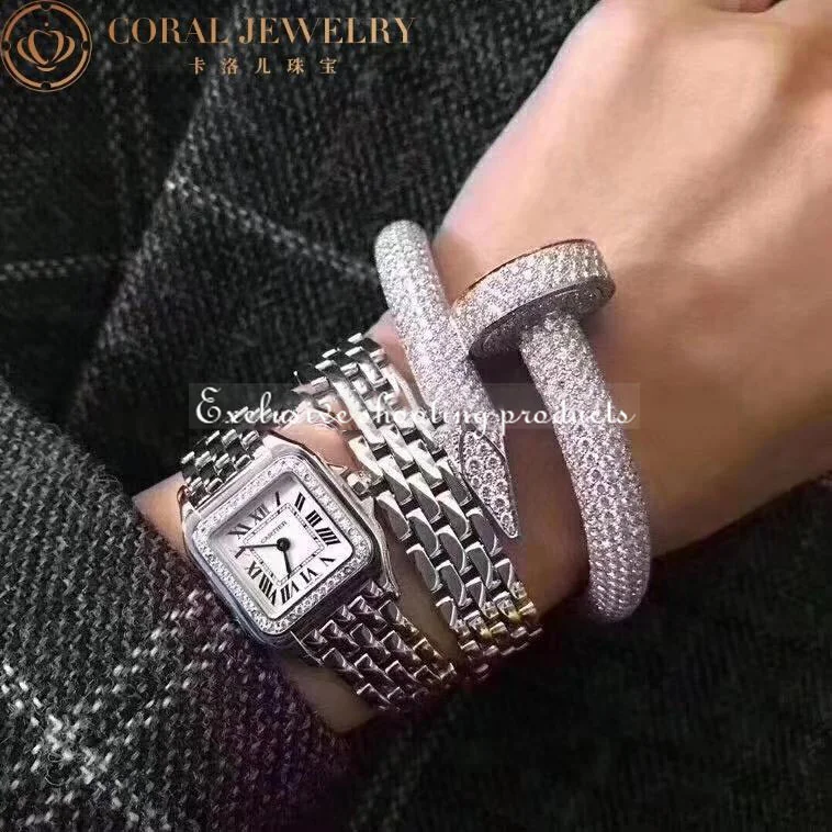 Cartier HP601192 Juste Un Clou Bracelet Large Model White Gold Diamonds Bracelet 2