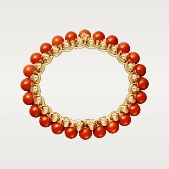 Cartier Clash De N6715117 Cartier Bracelet XL Model Yellow Gold Coral 4