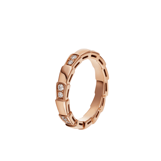 Bulgari Serpenti Viper 353277 band ring in 18 kt rose gold set with demi-pavé diamonds 1