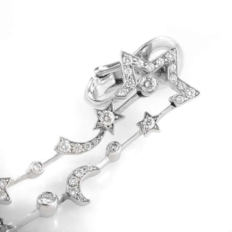 Chanel Comete Earrings Diamond White Gold Dangle Earrings 3
