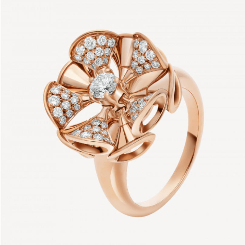 Bulgari Divas? Dream AN857078 Ring Rose Gold Diamonds Ring 1